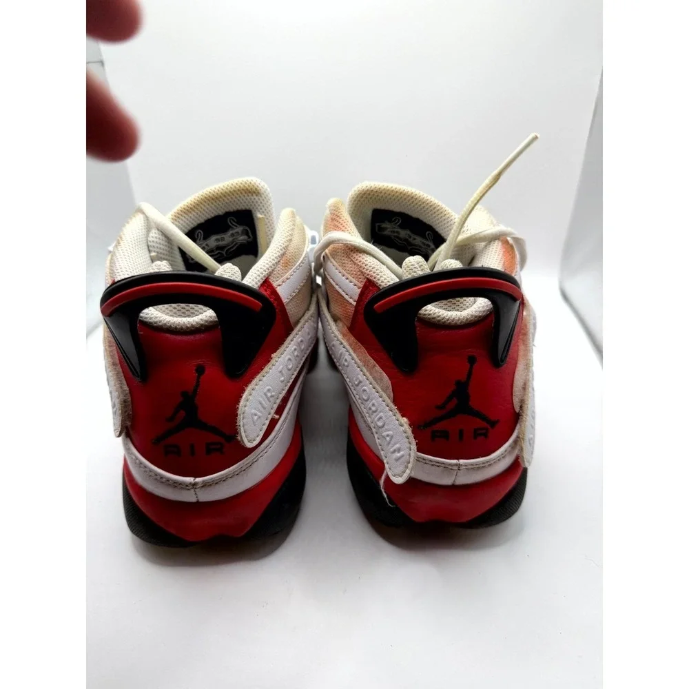 Air Jordan 6 Rings 322992-126 Mens 8.5 Sneaker White Red Cherry Basketball Shoes